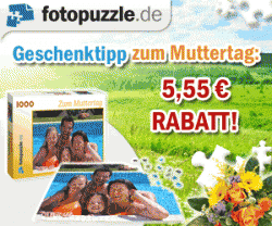 EUR 5,55 Gutschein auf Alles bei Fotopuzzle.de – vielleicht zum Muttertag?