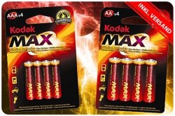 100 Batterien (80 AA und 20 AAA) Mega Kodak Alkaline Batterie Pack für 19,95