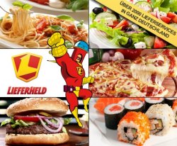 5 Euro statt 12 Euro – Lass Dir Pizza, Sushi, Burger und vieles mehr bequem nach Hause liefern mit LIEFERHELD.de