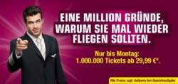 Bis Montag: 1.000.000 Tickets ab 29,99 €* bei germanwings
