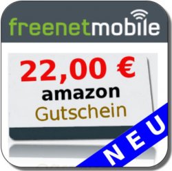 freenetMobile Sim-Karte mit 15€ Startguthaben & 22€ Amazon Gutschein für 4,95€