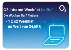 o2 Internet Wochenflat für 6,50€ anstatt 24,50€ bei ebay