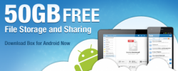 50GB Speicherplatz in der Cloud lebenslang kostenlos (über Android App) bei box.net