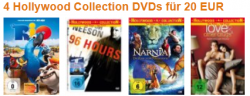Amazon: 4 Hollywood Collection DVDs für 20 €