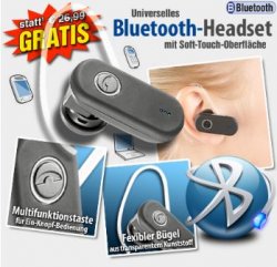 GRATIS statt 26,99 €: Bluetooth-Headset XHS-210 mit One-Touch-Bedienung (zzgl.Versand) auf peal.de