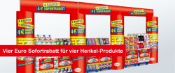 Vier Euro Sofortrabatt für vier Henkel-Produkte