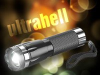 LED-Taschenlampe, superhelle 3W-Cree-LED, fokussierbare Linse für 4,90€ @Pearl