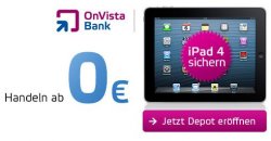 iPad Wi-Fi 16 GB gratis für Neukunden bei Eröffnung eines Depot bei OnVista Bank