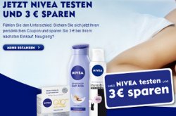 Gutschein zum Ausdrucken 3,00 € für Nivea Produkte ab 9€ Mindesteinkaufswert