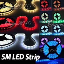 5 Meter, 300 LEDs, Strip Streifen (Wasserdicht) in vielen Farben für 9,69€ @Ebay
