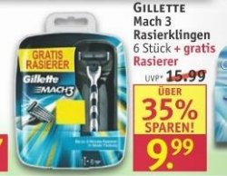 [Lokal] Gillette mach 3: Rasierer inklusive 7 Klingen für 9,99€ ab heute bei Rossmann