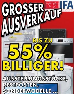 [Lokal – Euronics Braun] IFA Ausverkauf – bis zu -55% – Ausstellungstücke, Restposten,…nur in 72280 Dornstetten