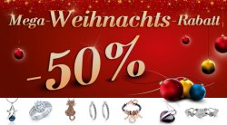 Mega Weihnachtsrabatt bei sility 50% auf Modeschmuck @silvity.de