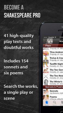 App Shakespeare Pro (iOS) gratis statt 8,90 € @iTunes.de