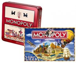 Bei galeria-kaufhof.de: Monopoly Weltreise oder Nostalgie für je 19,99€ ink. Versand