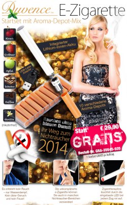 Elektronische Zigarette mit Aroma Depot – Mix, Starterset, GRATIS (statt 29,90 €uro) @pearl.de