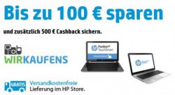 Bis zu 100€ Rabatt mit Gutscheincode + 500€ Cashback bei HP