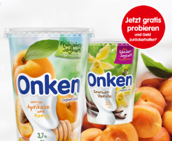 Onken Joghurt dank Cashback gratis probieren @onken