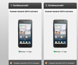 1 Vertrag Base pur mit 2x Huawei Ascend G510 für 7,50€ mtl.für 1€@ebay