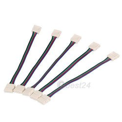 Zubehör für Eure LED Stripes: 5x Verbinder Adapter 4 Pin for RGB 5050/3528 SMD LED Strip 2,45 inkl. Versand @ebay