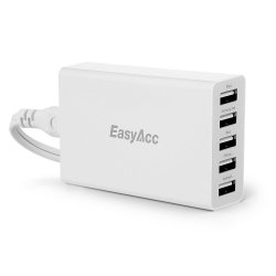 @Amazon.de EasyAcc 25 Watts 5V / 5A Wall Charger 5 x USB Mulitport Ladegerät für 10,99€ [Prime] oder 13,99€ [mit Versand] (Ebay 14,39€)