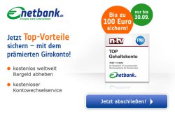 netbank Girokonto dauerhaft beitragsfrei bei Gehaltseingang mit 100€ Prämie