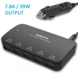 AVANTEK 5-Port USB Auto-Ladegerät Ladestation für 11,99€ mit Gutschein + 3€ Versand @Amazon
