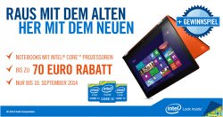 bis zu 70€ Rabatt auf ausgewählte Intel Notebooks @Cyberport