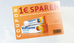 [LOKAL] Sparen Sie 1€ beim Kauf von Voltaren Schmerzgel, Coupon zum Ausdrucken
