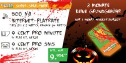 Halloween Special 2014  Klarmobil Super-Spar-Tarif 500MB Internetflat für 9,95€ mtl. @Logitel