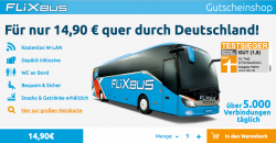 Für nur 14,90 € quer durch Deutschland @flixbus Gutschein Shop