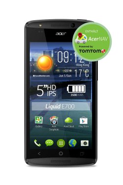 3-SIM-Karten-Android-Smartphone Acer Liquid E700 Trio für 162,24 € auch in den amazon.de Warehousedeals mit 2 oder 3 Jahren Garantie und kostenloser Offline-Navigation powered by TomTom