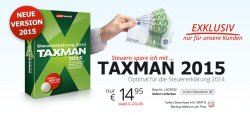 TAXMAN 2015 für nur 14,95€ [idealo 27,89€] @edv-buchversand.de