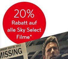 20% Rabatt auf alle Sky Select Filme @Sky Select