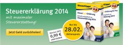 Aktuelle Version der Software SteuerSpar-Erklärung für nur 99 Cent statt 24,95 Euro bei web.de