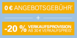 Bis 08.02.: 0 € Angebotsgebühr + -20 % Verkaufsprovision ab 30 € Verkaufspreis bei ebay.de