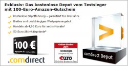 Depot eröffnen + 100 € Amazon-Gutschein @comdirect