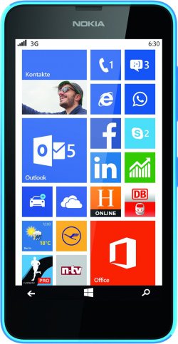 Nokia Lumia 630 11,43 cm (4,5 Zoll) Windows Phone in Cyan für 93,01 € (113,89 € Idealo) @Amazon