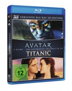 Oscar-Highlights auf DVD und Blu-ray @Amazon z. B. Avatar 3D Blu-ray + Titanic 3D Blu-ray für 21,97 € (39,99 € Idealo)