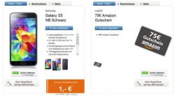 Samsung Galaxy S5 oder Alpha + 75€ Amazon Gutschein oder Galaxy Tab 3 7.0 Lite mit Allnet Flat XL für  29,85 € mtl. @ Logitel