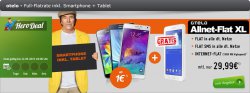 D-Netz Vodafone otelo Allnet-Flat XL inkl. Samsung Smartphone + Tab ab 1€ für 29,99€ mtl. @Modeo