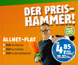 D1 Klarmobile Allnet-Flat statt 19,85€ für (12. Monate) 4,85€ mtl. @Crash-Tarife