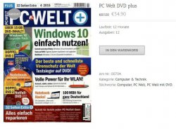 Jahresabo PC WELT DVD PLUS  um nur 34,90€ statt 87,00€- kein Prämienabo- @abostern