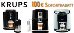 KRUPS 100 € Sofortrabatt-Aktion auf ausgewählte Kaffe-Vollautomaten @ Amazon, MediaMarkt & Saturn