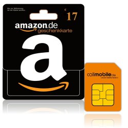 Neue Aktion! – 34€ Amazonguthaben + 20€ Prepaydguthaben bei kauf von 2 Callmobile Karte für je 2,95€ @ebay