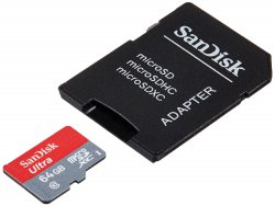 SANDISK microSDXC Ultra 64GB, Class 10, UHS-I, 48MB/Sec, + SD Adapter für 19,99€ [idealo 31,24€] @Amazon & Saturn