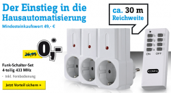 4-teiliges Funk-Schalter-Set für 0,- EUR statt 26,99 EUR bei conrad.de mit 49 EUR Mindesteinkaufswert