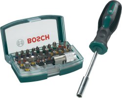 Bosch 32-teiliges Bit-Set mit Schraubendreher für 6,99 € (14,99 € Idealo) @eBay