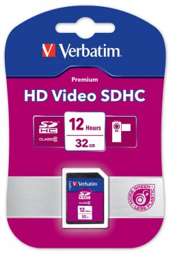Verbatim SDHC Video HD 32GB Class 6 für 5,49 € (12,90 € Idealo) @verbatim.de