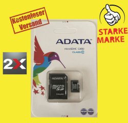 2 64 GB Micro SD SDHC Speicherkarten Original Adata Class 10 für 34,99 € [ Idealo 71,64 € ] @ eBay
